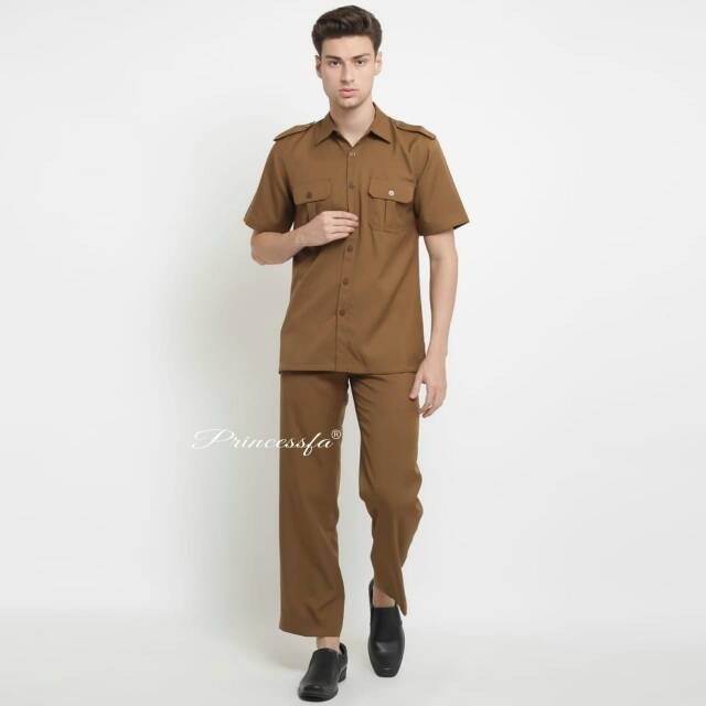 BAHAN SEMI WOOL. SERAGAM PNS PEMDA PRIA BAJU PDH PEGAWAI NEGERI SERAGAM ASN BAJU GURU PNS