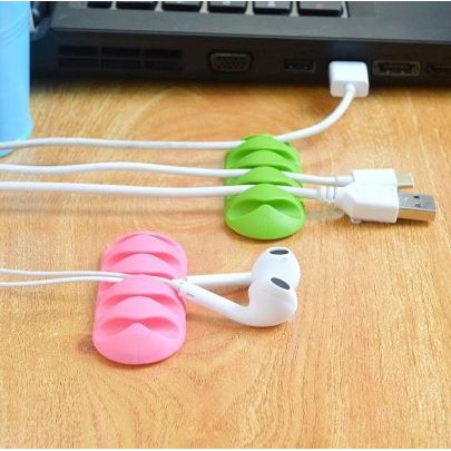 Cable Organizer Klip Kabel Gadget Smarpthone PC Laptop Table Office