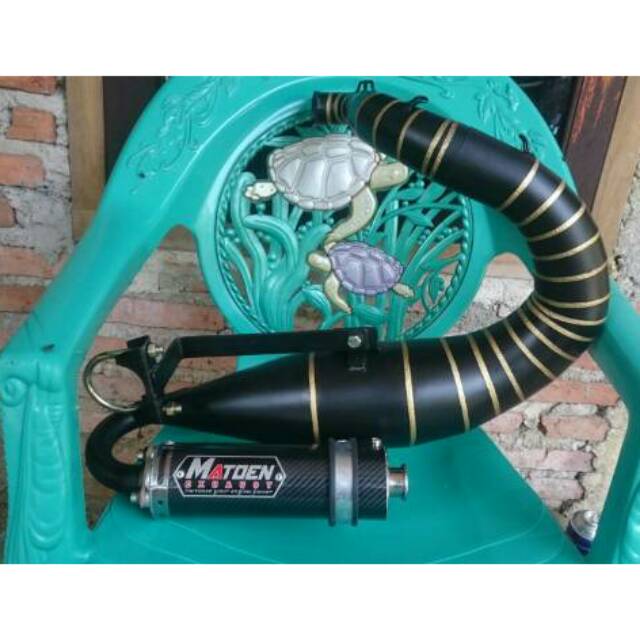 Knalpot Racing vespa smallframe PTS Matoen exhaust