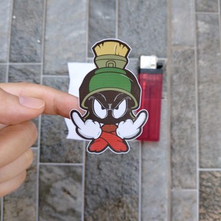Jual Stiker Vinyl Karakter Marvin The Martian Kartun Motor Helm Laptop