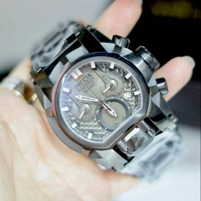 JAM TANGAN PRIA/COWOK INVICTA DUAL TIME SEMI SUPER CHRONO AKTIF RANTAI  ELEGANT HARGA BERSAHABAT...