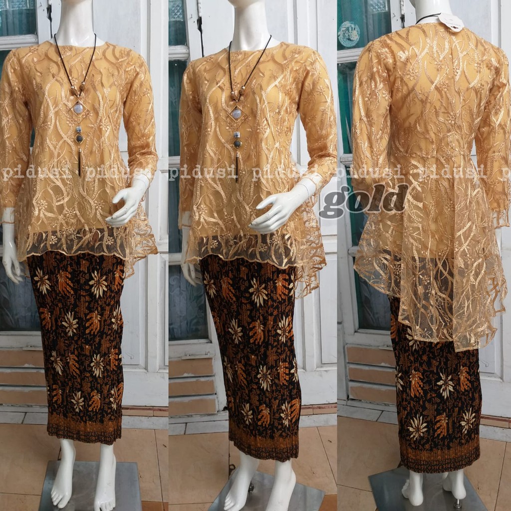 PROMO SET KEBAYA PINQUIN TULLE MUTIARA BORDIR / SET KEBAYA TULLE PINQUIN