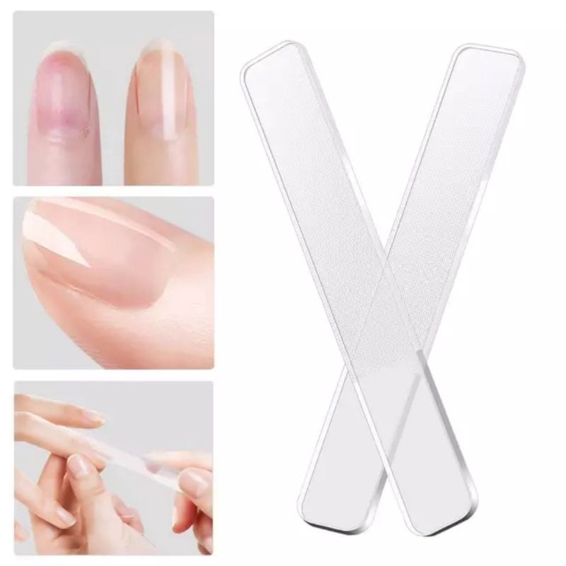 Pengkilap Kikir Kuku Kaca Nano Glass Nail File Manicure Nail Art Glowing