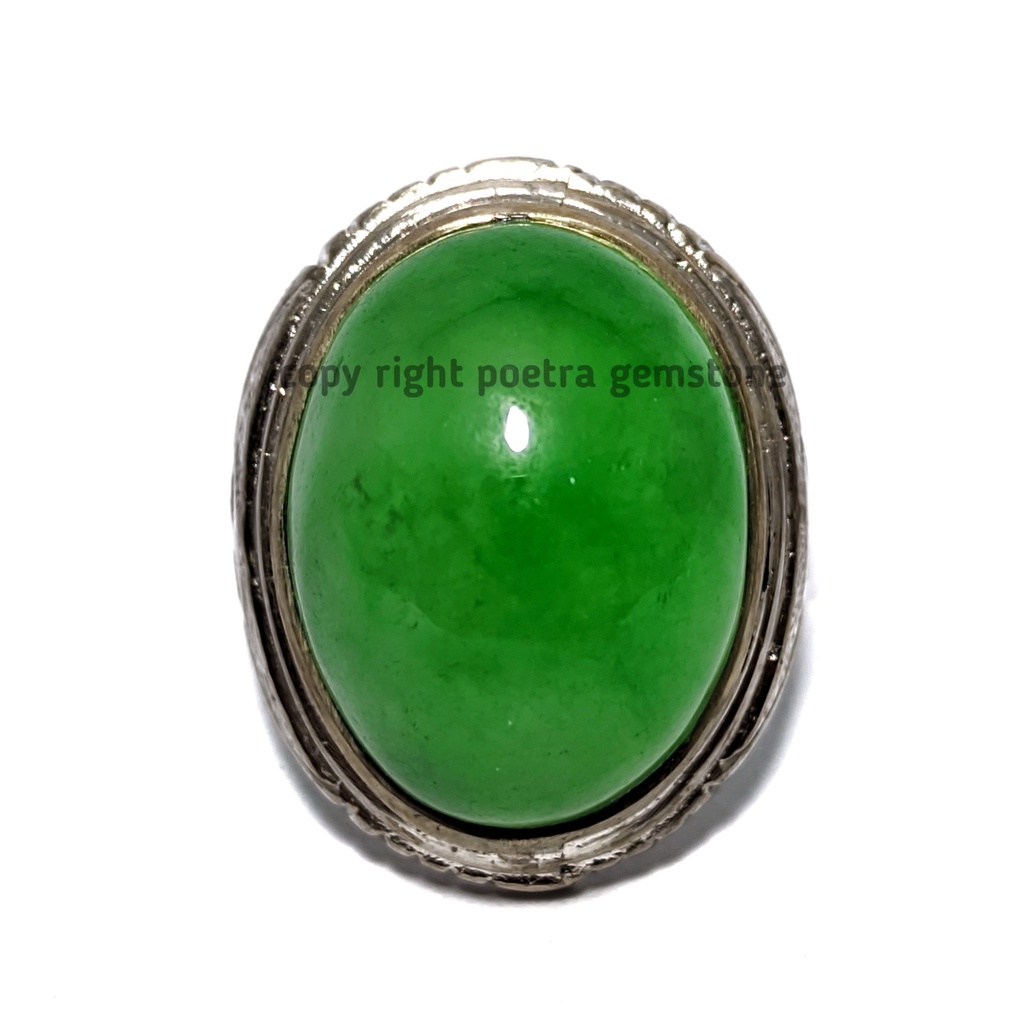 Natural Batu Akik Giok Burma Jade it Jade Ring Alphaka GBJ01