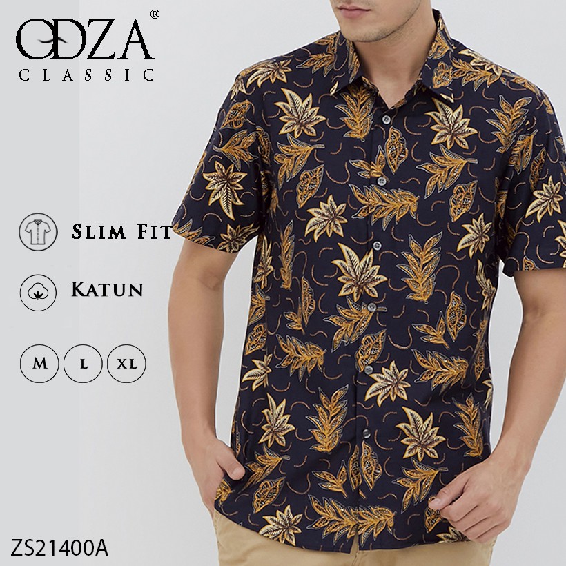 Paling Murah Odza Kemeja Batik Pria Baju Batik Pria Lengan Pendek Atasan Kemeja Modern Slimfit Baju Pria Samana ogeRGLtEMyBgo