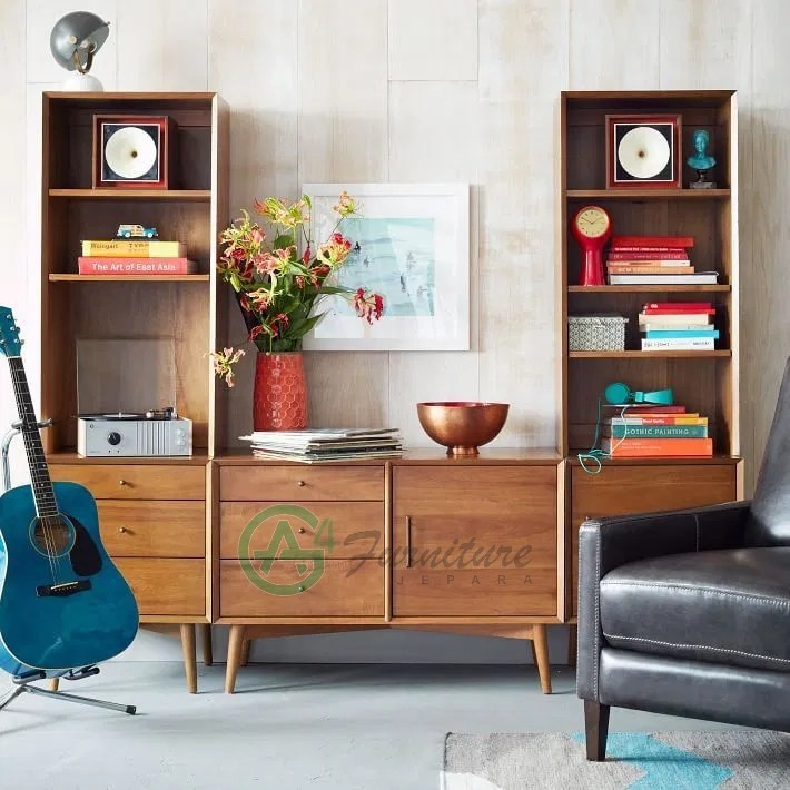 Rak TV Minimalis Modern Acorn Rangka Jati