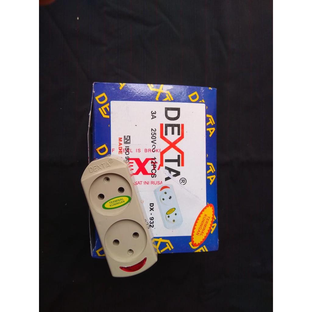 DEXTA Sc Gepeng Lampu 2 Lubang Terminal Kuningan