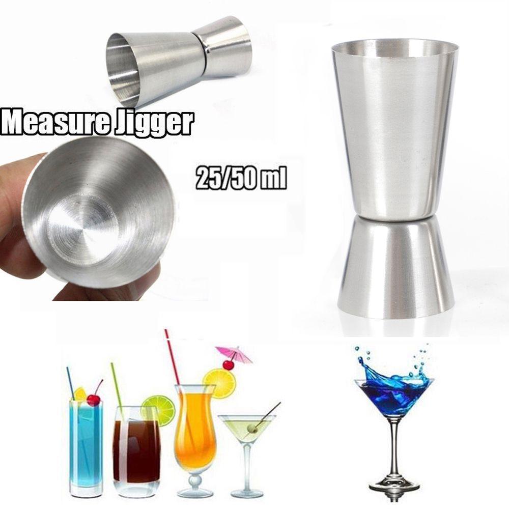 Suyo 25/50ml Gelas Ukur Semangat Minum Stainless Steel Gadget Dapur Cocktail Mug