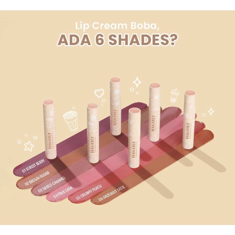 hanasui boba edition✨ lip tint lip cream
