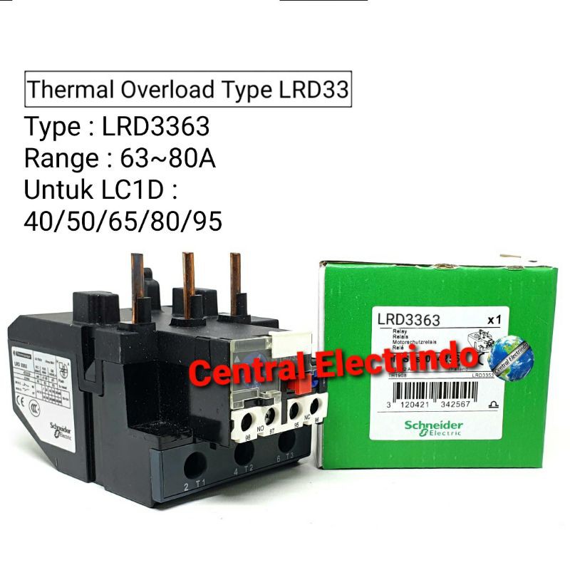 THERMAL OVERLOAD LRD 3363 (63A~80A).