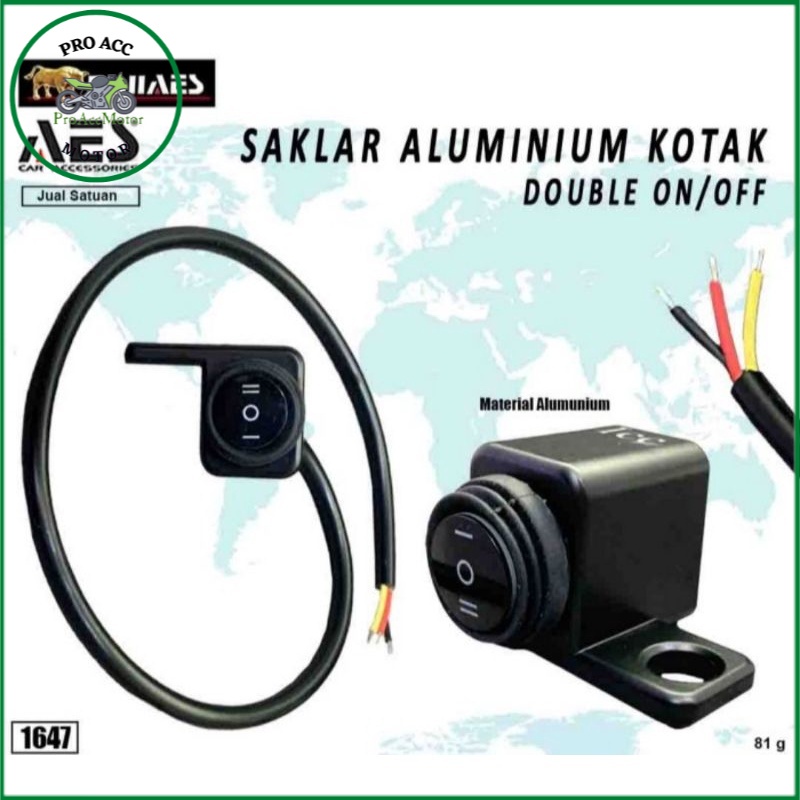 Saklar Stang On Off On Jauh Deket Lampu Tembak D2 Laser Hazard Touring