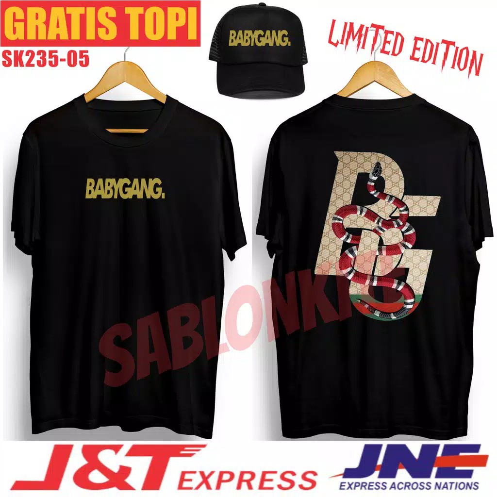 MURAH!!!GRATIS TOPI KAOS TSHIRTS BABYGANG SPECIAL EDITION LV COMBED 30S