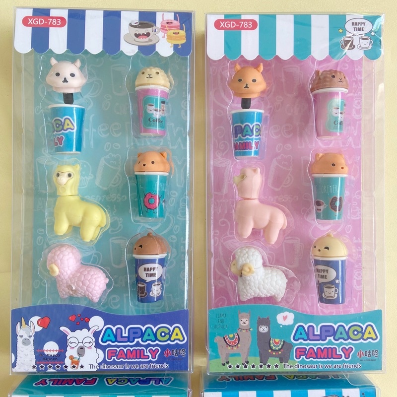 Alpaca Family Eraser Penghapus Lucu