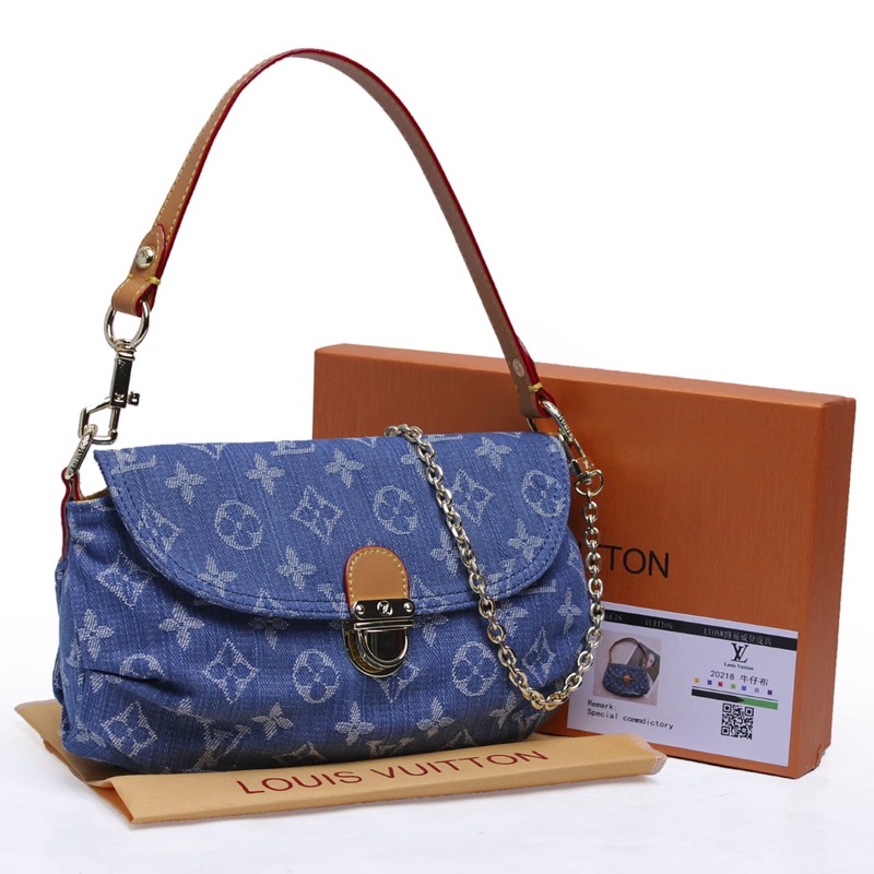 denim lv bag