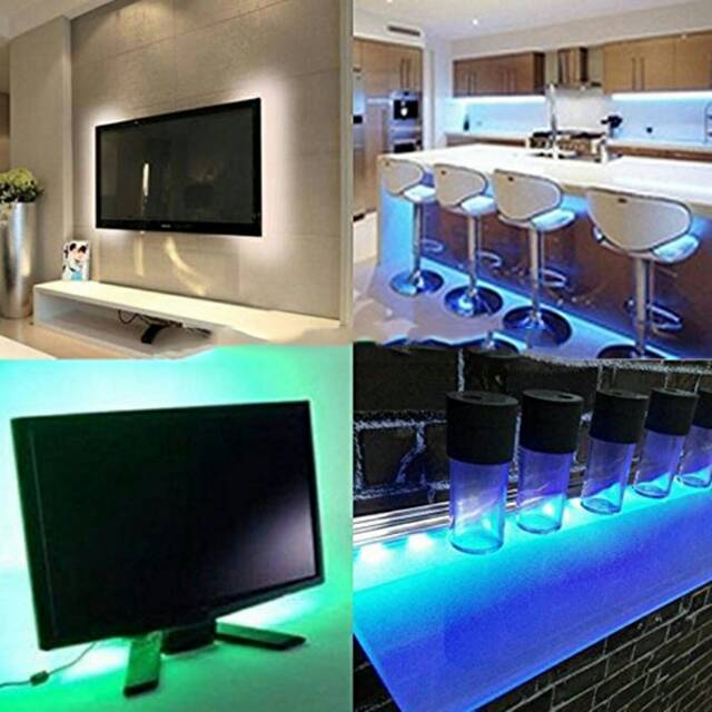 Lampu Hias Dinding Tempel Led Mood Light Led Strip 5050 RGB Panjang 2 Meter with USB Controller