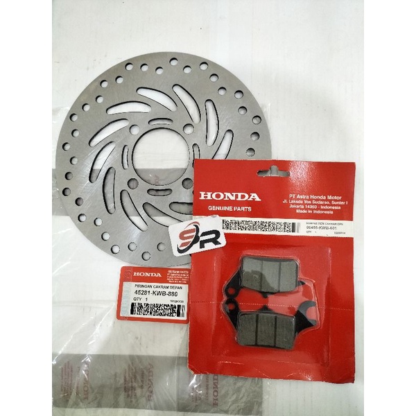 PIRINGAN CAKRAM DEPAN KOMPLIT (KWB) HONDA ORIGINAL HGP REVO FI  ABSOLUTE110 TH 2014 SEKARANG  BELED FI 110 TH 2008/2014 SEKARANG SUPRA X125 NEW 2014 SEKARANG  KELENGKAPAN PRODUK PIRINGAN CAKRAM DEPAN  DISPET