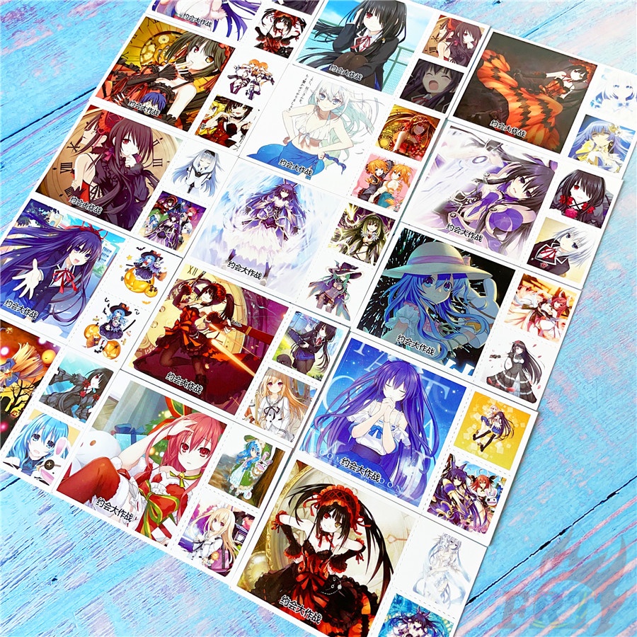 Image of  90pcs / set Kartu Lomo Mini Motif Anime DATE A LIVE  30pcs Kartu Lomo Mini Ukuran 6.2x6.2cm + 60Pcs 3x3.1cm #7