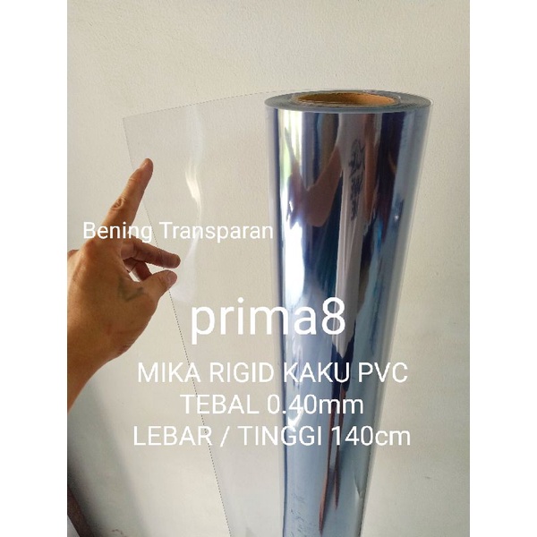 Tokaiaja Plastik Mika Rigid Kaku Pvc Clear Bening Tebal 0,40 0.40Mm Asli Lebar 140Cm Mika Hantaran