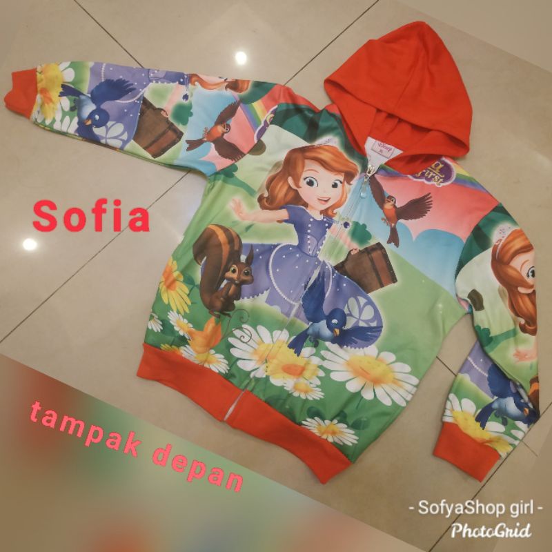 Jaket topi / hoody BRANDED murah Bossini Kids anak perempuan 5-10 tahun