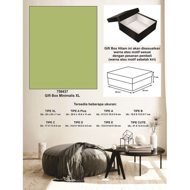 

Kotak kado/Kotak Hadiah/Box Minimalis XL-Spectra Martian Green-A