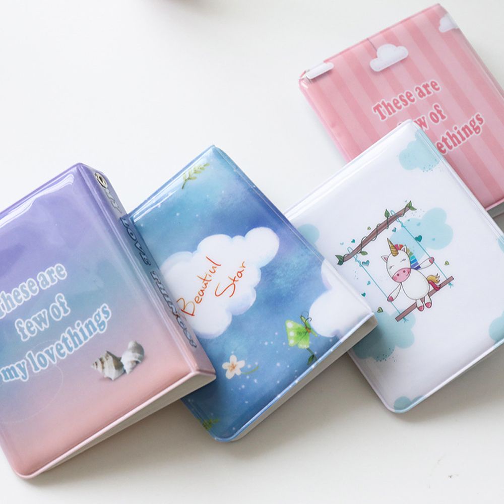 MXBEAUTY Tickets Book Square Album Collect Book Kpop Photo Album Photo Album School Stationery Card Book Picture Case ID Holder Photocards Organizer Name Card Holder Mini Album/Multicolor