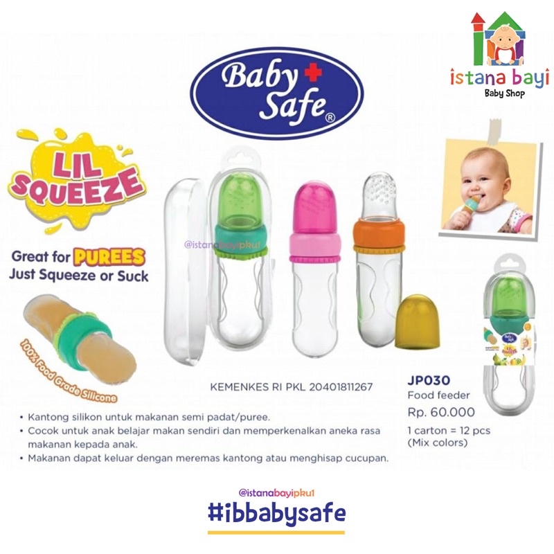 Baby Safe Food Feeder Lil Squeeze - Peralatan Makan Mpasi Bayi JP030