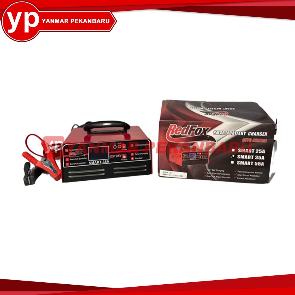 CAS SETRUM AKI KERING BASAH OTOMATIS / AUTOMATIC SMART BATTERY CHARGER 35 A REDFOX
