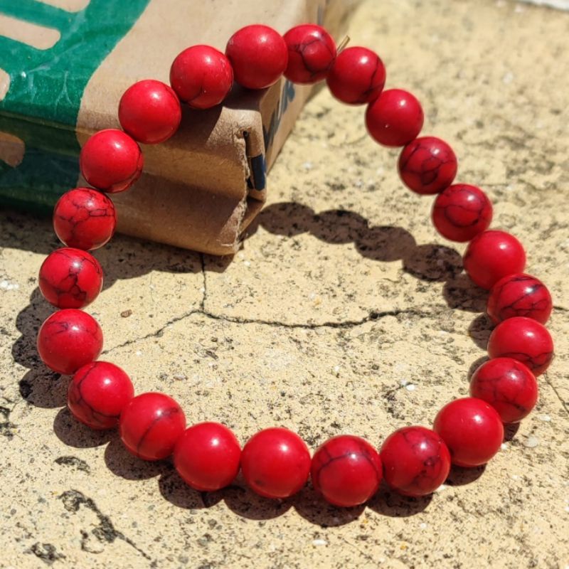 TERLARIS GELANG BATU PIRUS XINCHIANG MERAH ASLI TOP QUALITY