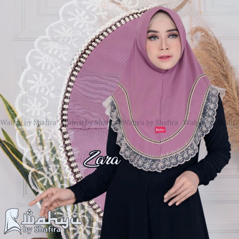 BERGO ZEENA QINTANI HIJAB BERGO ZARA RENDA WAHYU BU SHAFIRA HIJAB INSTAN RENDA BERGO POLOS JERSEY SUPER PREMIUM KERUDUNG ZIPPER-Ungu🌺 [Zara]