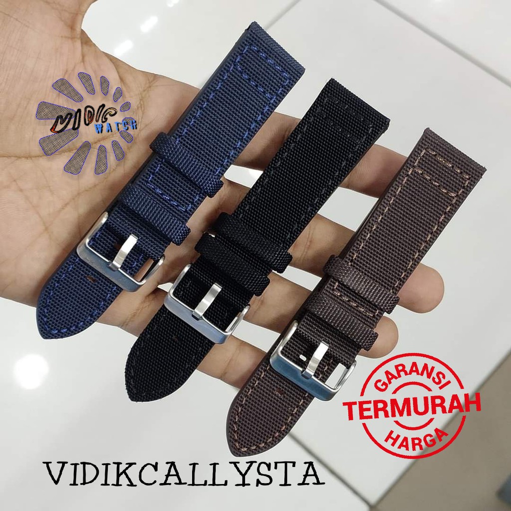 STAVE TALI JAM TANGAN STRAP ARLOJI KULIT CANVAS 20MM 22MM 24MM PREMIUM STAVE ORIGINAL 20 22 24