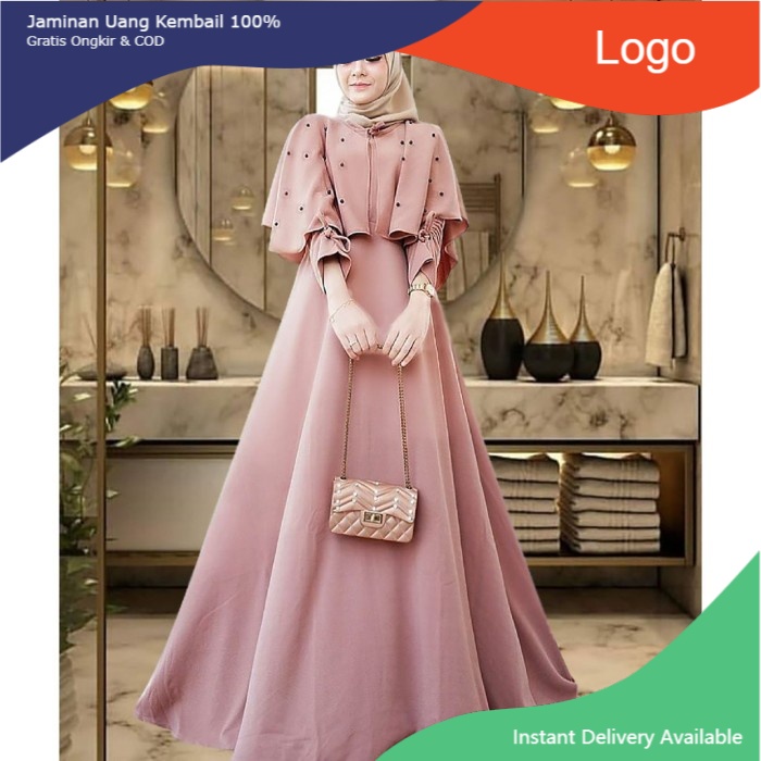 Caca Dress l Carita Maxy l Sabrina Dress l Gamis Maxy Muslim Terlaris