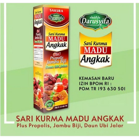 Sari Kurma Madu Plus Angkak Plus Propolis Jambu Biji Plus Daun Ubi Jalar Darusyifa - Sari Kurma ASLI