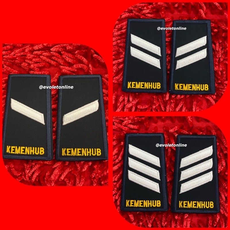 BORDIR TIMBUL pangkat KEMENHUB honorer biru dongker Hitam KPLP SMA DIPLOMA S1