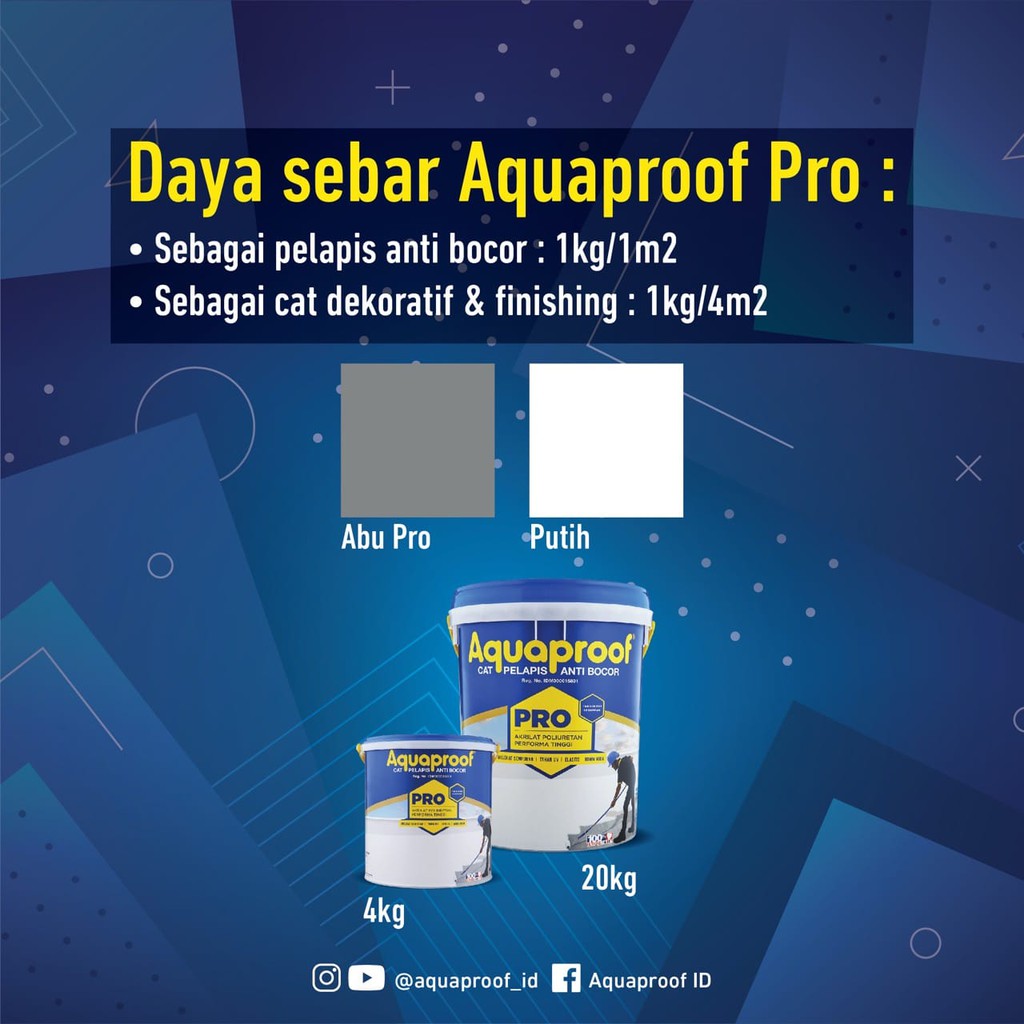 Cat Tembok Anti Bocor AQUAPROOF PRO 4 KG / AQUA PROOF PRO 4 KG TANPA PERLU SIKATOP 107