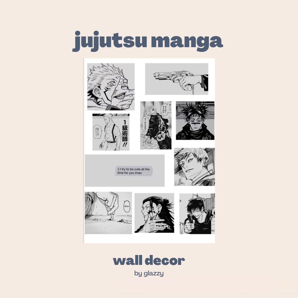 wall decor anime tokyo revengers - haikyuu - jujutsu kaisen - attack on titan  ( poster hiasan dinding mood board ) jjk-jujutsu manga