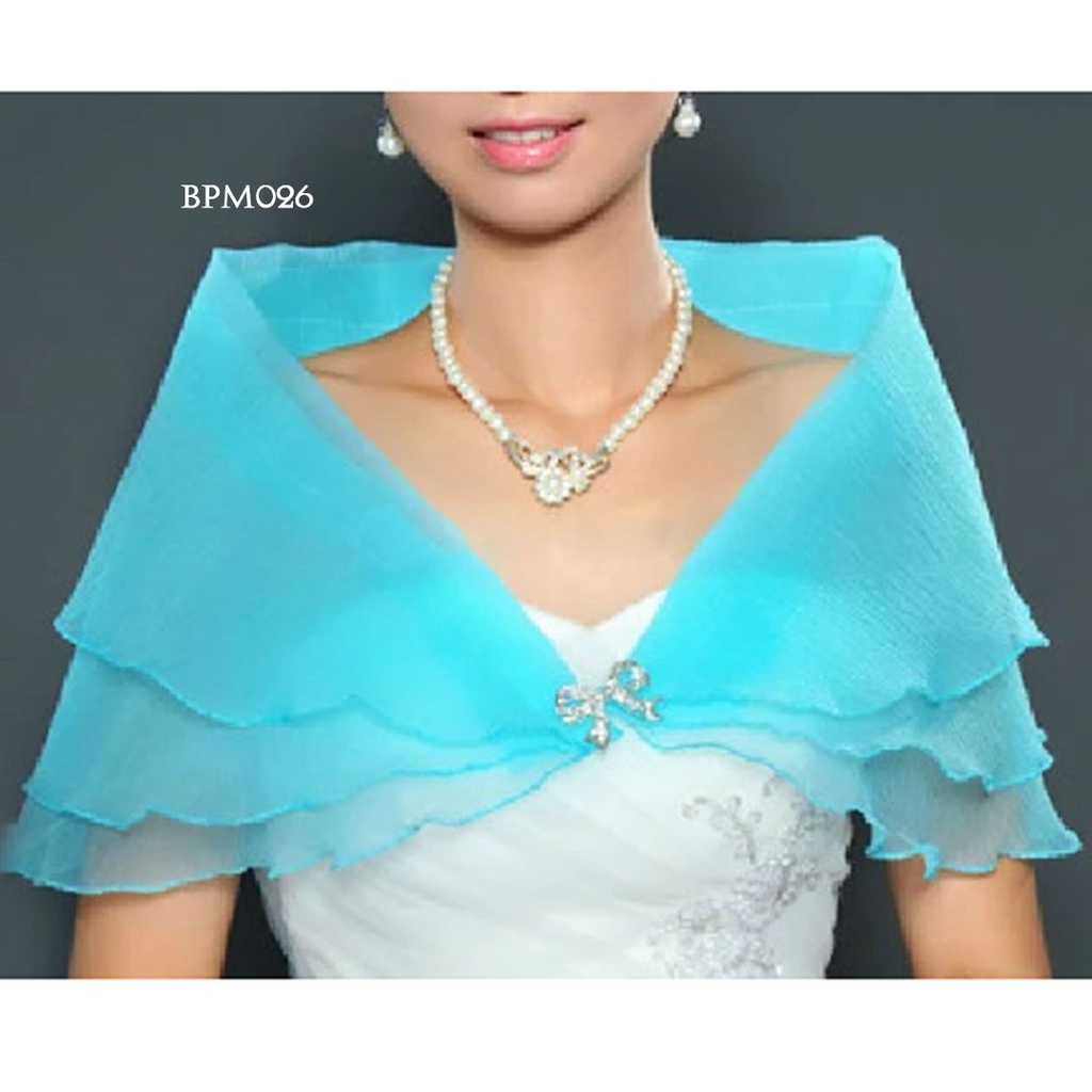 [READY STOCK] BOLERO WEDDING CARDIGAN PESTA BIRU MUDA BPM026