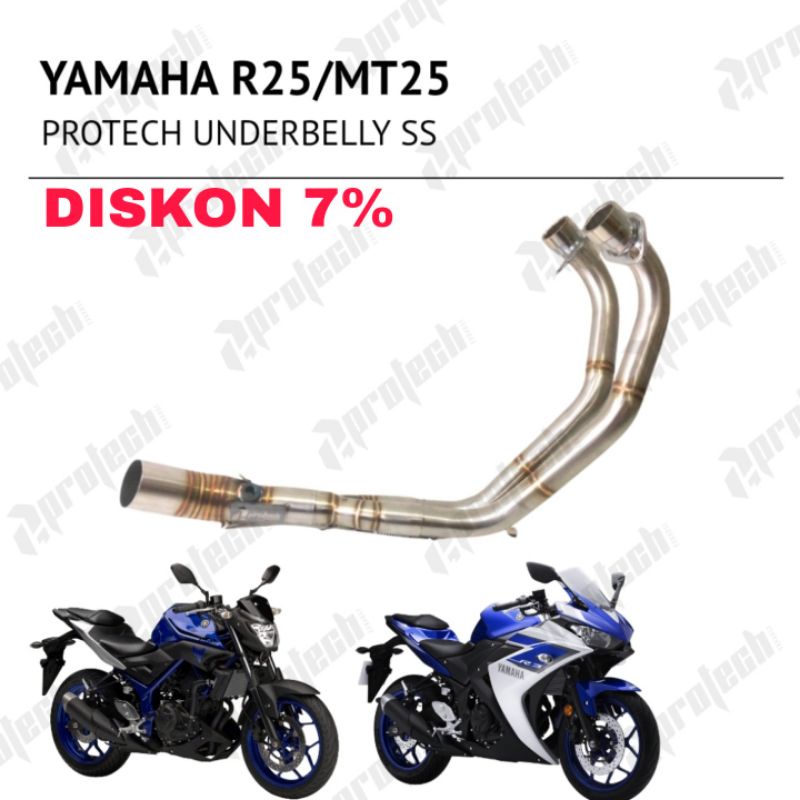Yamaha MT25 / R25 — Header Underbelly · Silver — foto 2