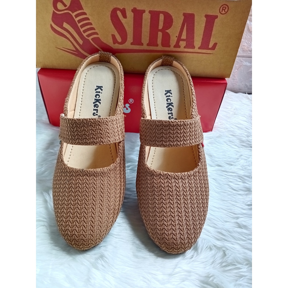 Sepatu Selop Wanita Bahan Rajut Warna Mocca /Selop Wanita dewasa Terbaru dan Termurah