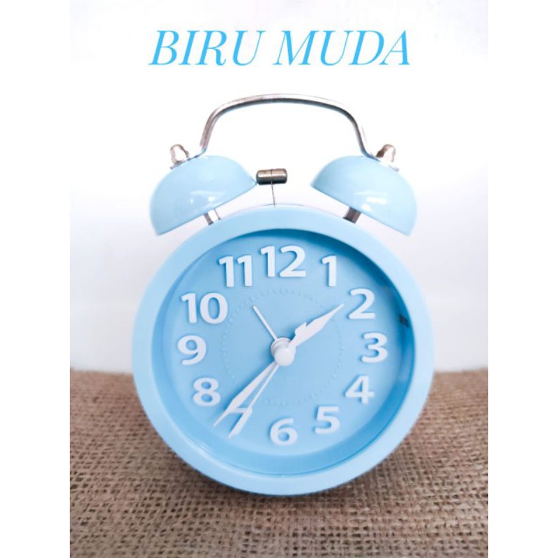 KARUNIA JAM - JAM BEKER KRING KECIL WARNA - WEKER LUCU JAM MEJA JAM ALARM JAM BEKER DUDUK