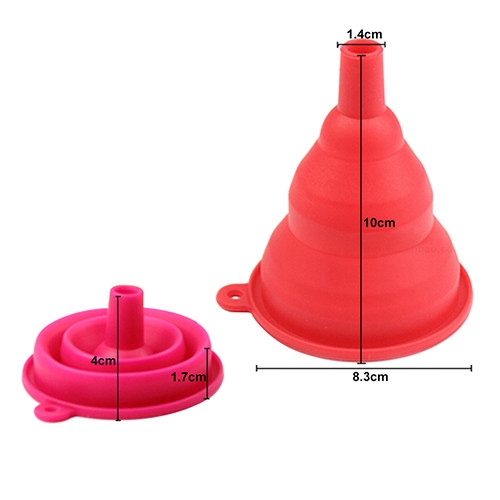 1pc Mini Silicone Foldable Funnel Collapsible Hopper Kitchen Cooking Tools Practical Kitchen Gadgets