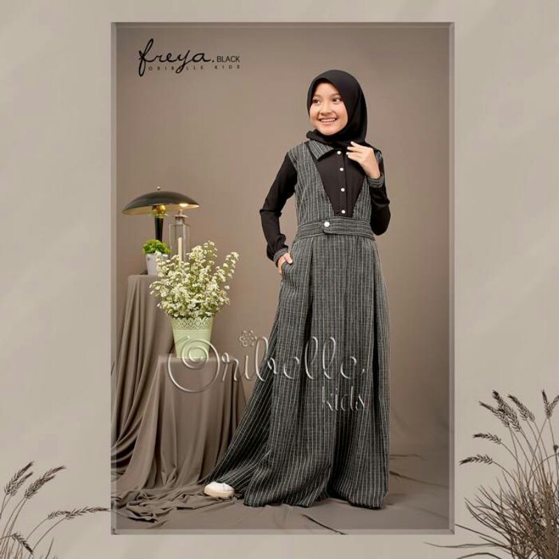 Oribelle Kids Long Dress Anak Freya Blank and Nude 6