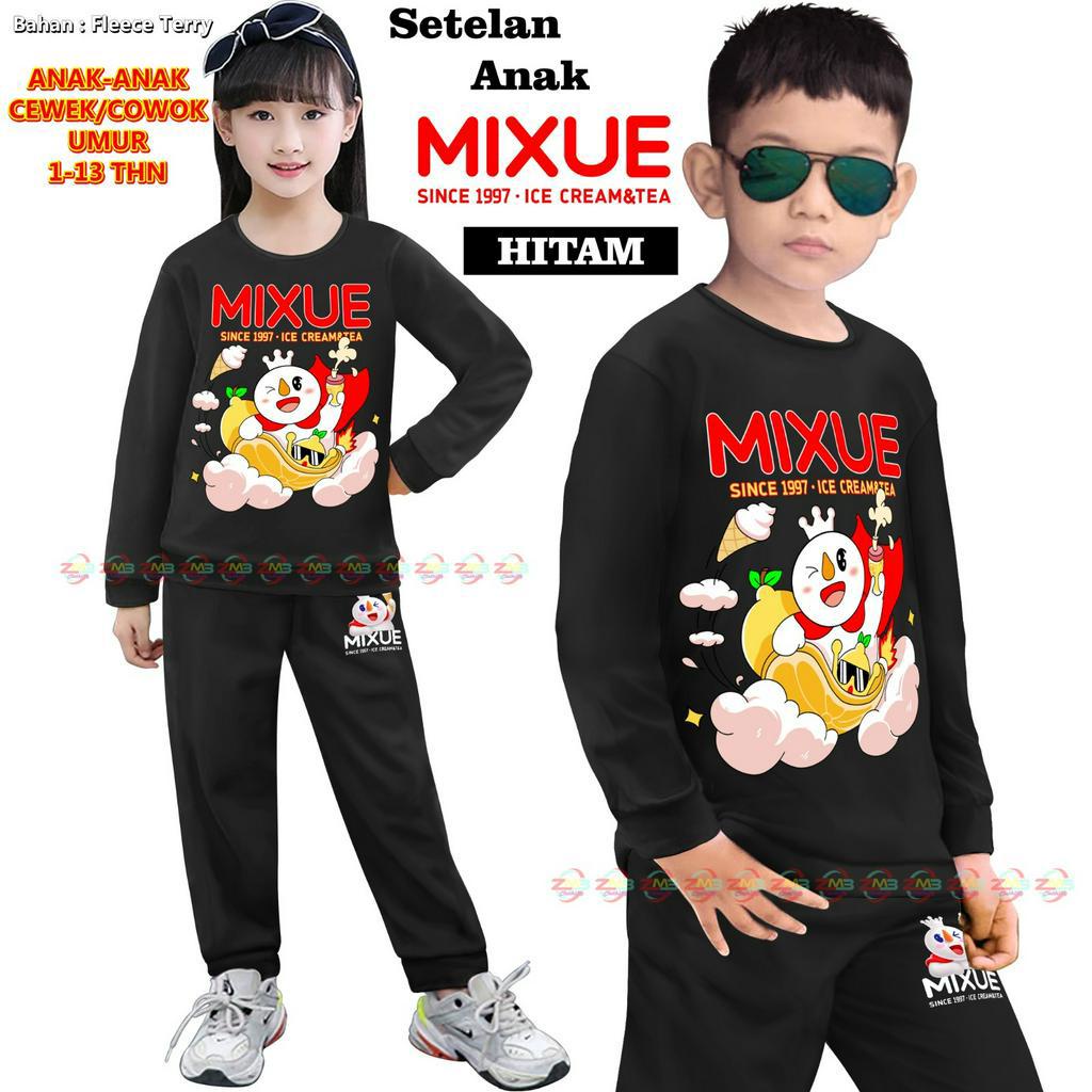 Setelan Anak-anak MIXUE VIRAL TOP MODEL 000132 BISA COD &amp; Gratis Ongkir Cowok Cewek terbaru dan termurah Baju Kaos Tshirt Training Olahraga Anak Sportswear Children Paling Tren &amp; Laris Kekinian Senam