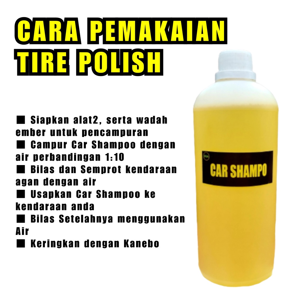 SAMPO MOBIL Car Shampoo Wash&amp;Wax Shampo. Ph Balanced, Foamy 5liter