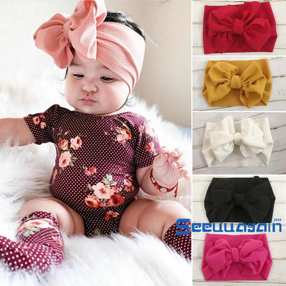 Bandana Pita Simpul Besar Aneka Warna untuk Bayi Perempuan