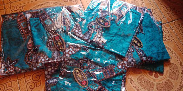 Kemeja Batik Pria Lengan Panjang Size M L Xl Xxl  Bswart Batik Hrb026 Kenongo Hem Panjang Padi