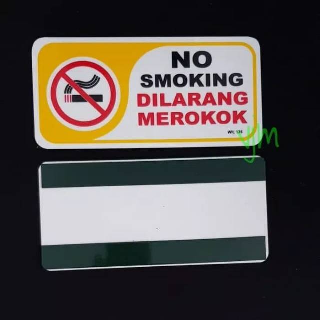 

Acrylic Plat NO SMOKING DILARANG MEROKOK