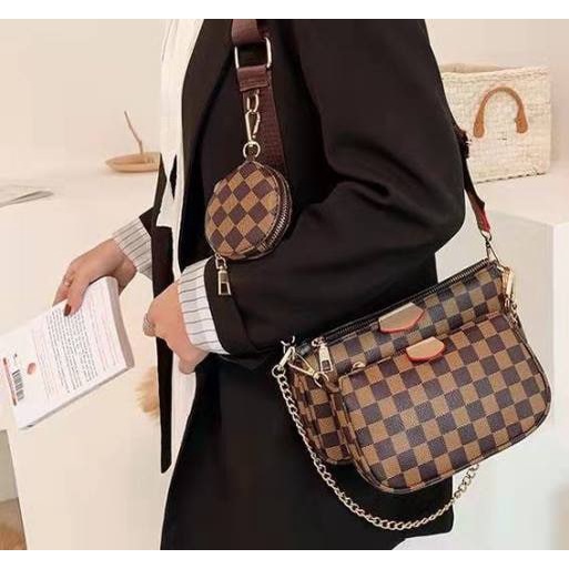 ZC 6244 RISCE TAS SELEMPANG 3IN1 IMPORT WANITA CEWEK PEREMPUAN JAKARTA BATAM