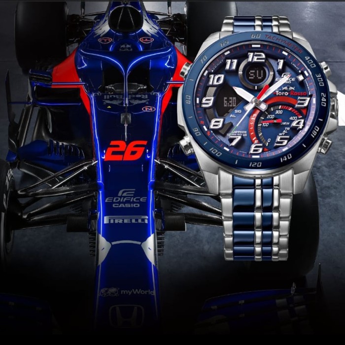 Jam Tangan Pria Merk Edifice Stainless steel Type ECB-900TR Baterai