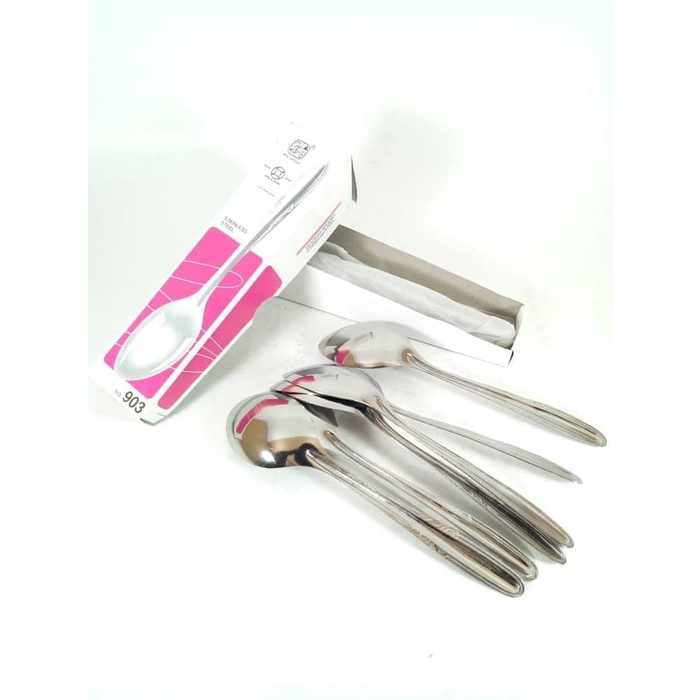 Sendok Makan Polos Stainless Steel 1 Lusin Tebal dan Lembut PREMIUM - GARPU