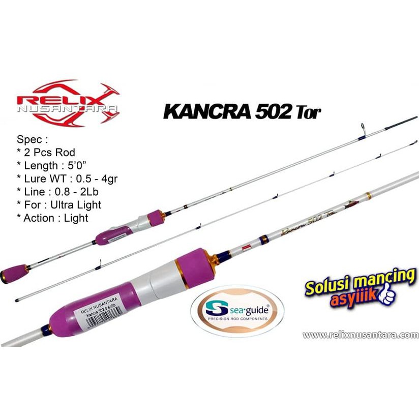 Rod UL RELIX NUSANTARA KANCRA TOR 502 / 150cm (Line Test PE.0.8-2lbs)